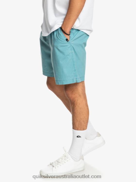 Quiksilver Men Taxer 17 Elastic Waist Shorts H2N4B1378 delphinium blue