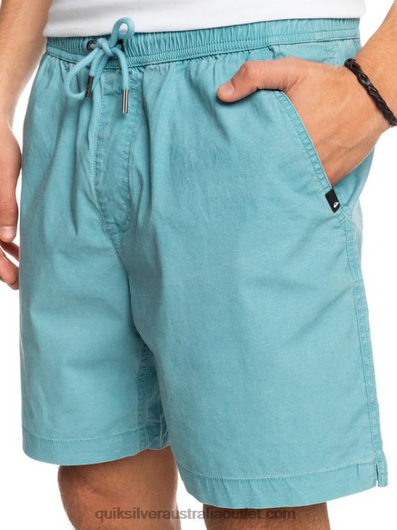 Quiksilver Men Taxer 17 Elastic Waist Shorts H2N4B1378 delphinium blue