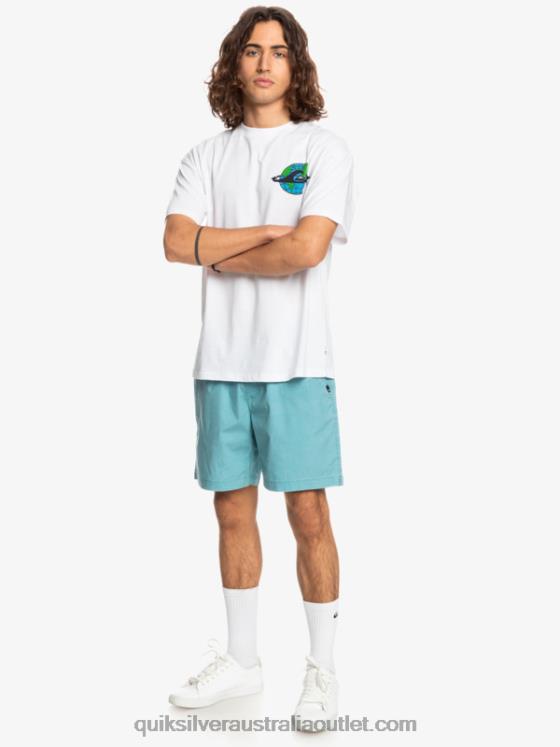 Quiksilver Men Taxer 17 Elastic Waist Shorts H2N4B1378 delphinium blue