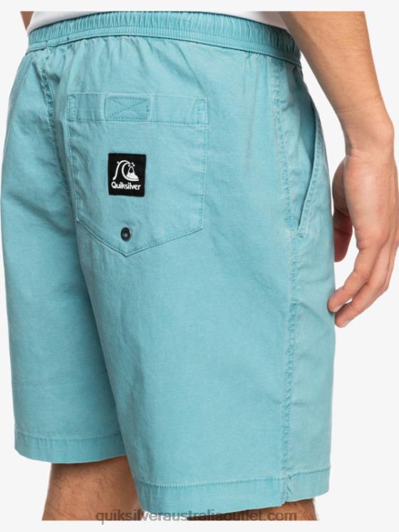 Quiksilver Men Taxer 17 Elastic Waist Shorts H2N4B1378 delphinium blue