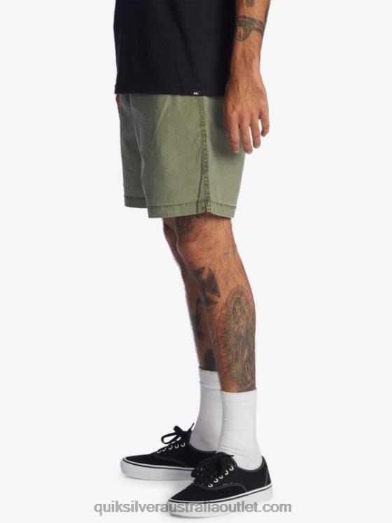 Quiksilver Men Taxer 17 Elastic Waist Shorts H2N4B1380 four leaf clover