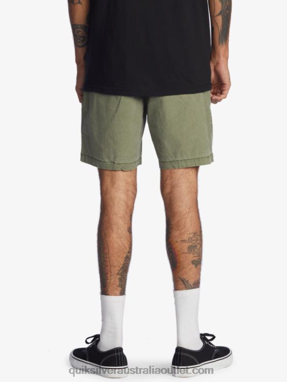 Quiksilver Men Taxer 17 Elastic Waist Shorts H2N4B1380 four leaf clover