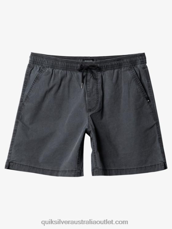 Quiksilver Men Taxer 17 Elastic Waist Shorts H2N4B1381 black