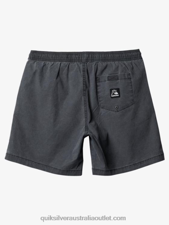 Quiksilver Men Taxer 17 Elastic Waist Shorts H2N4B1381 black