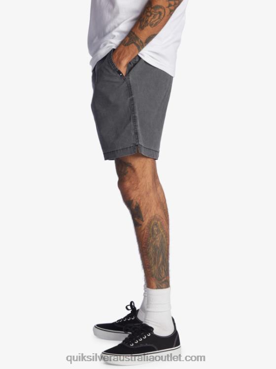 Quiksilver Men Taxer 17 Elastic Waist Shorts H2N4B1381 black