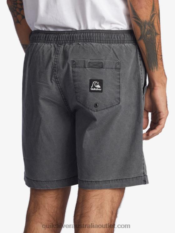 Quiksilver Men Taxer 17 Elastic Waist Shorts H2N4B1381 black