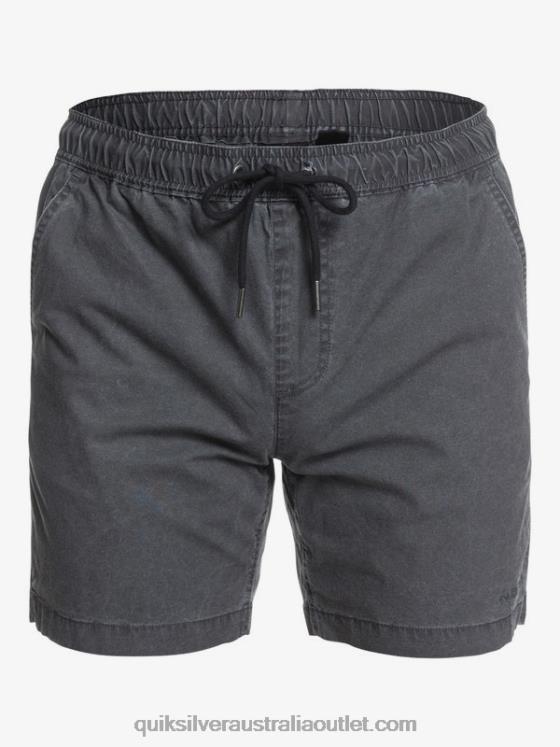Quiksilver Men Taxer 17 Elastic Waist Shorts H2N4B1381 black