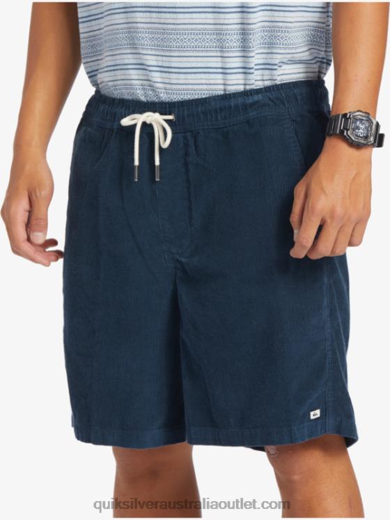 Quiksilver Men Taxer Cord Shorts H2N4B362 midnight navy