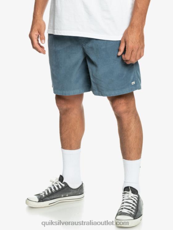 Quiksilver Men Taxer Cord Shorts H2N4B364 bering sea