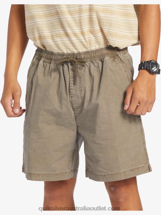 Quiksilver Men Taxer Elasticized Shorts H2N4B322 chocolate chip