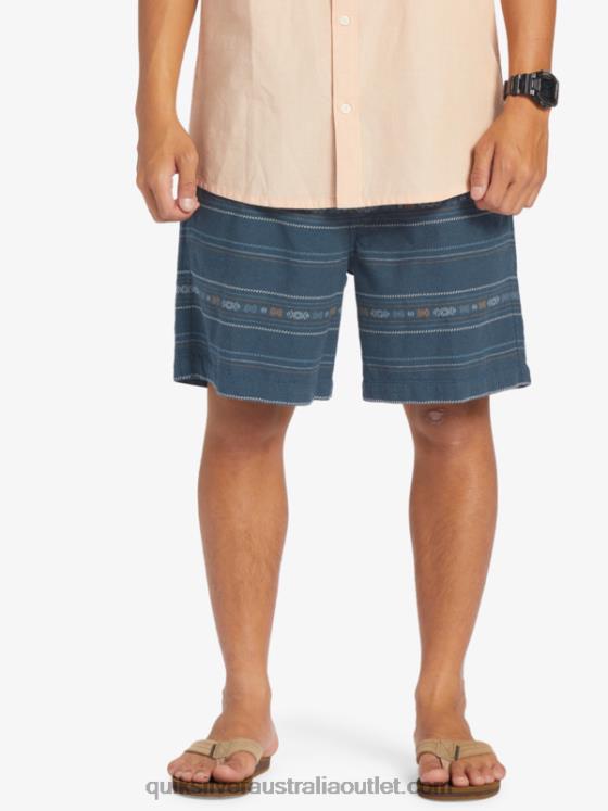 Quiksilver Men Taxer Jacquard Shorts H2N4B420 midnight navy mini jacquard