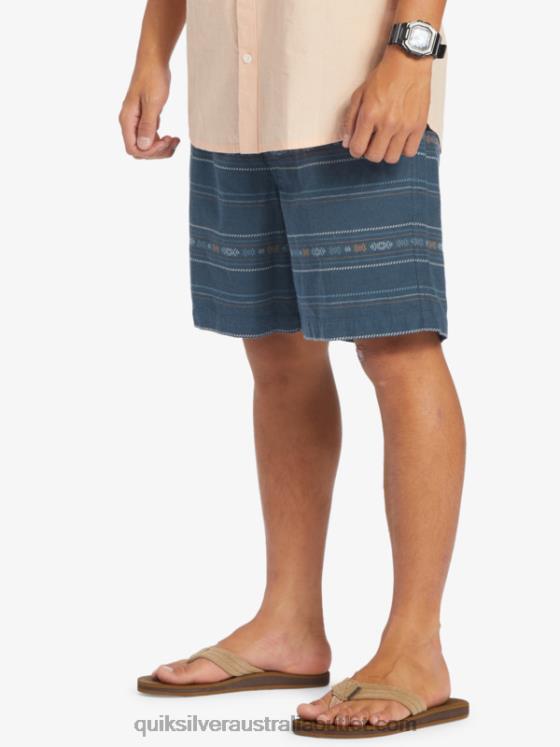 Quiksilver Men Taxer Jacquard Shorts H2N4B420 midnight navy mini jacquard