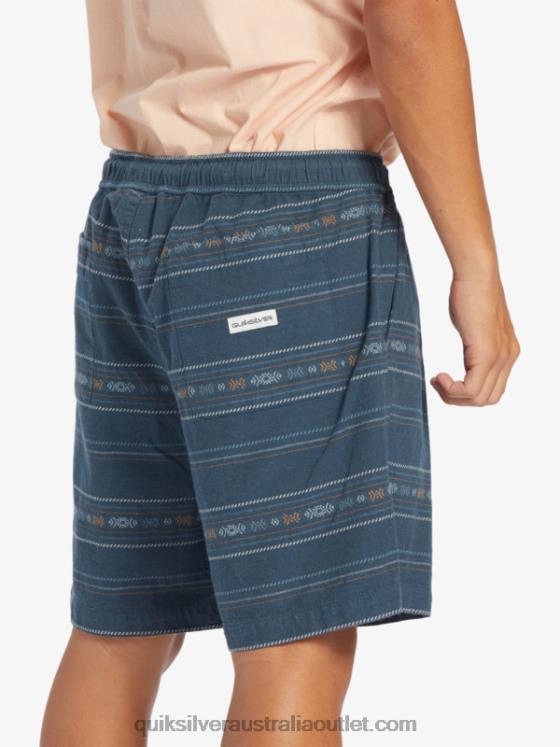 Quiksilver Men Taxer Jacquard Shorts H2N4B420 midnight navy mini jacquard