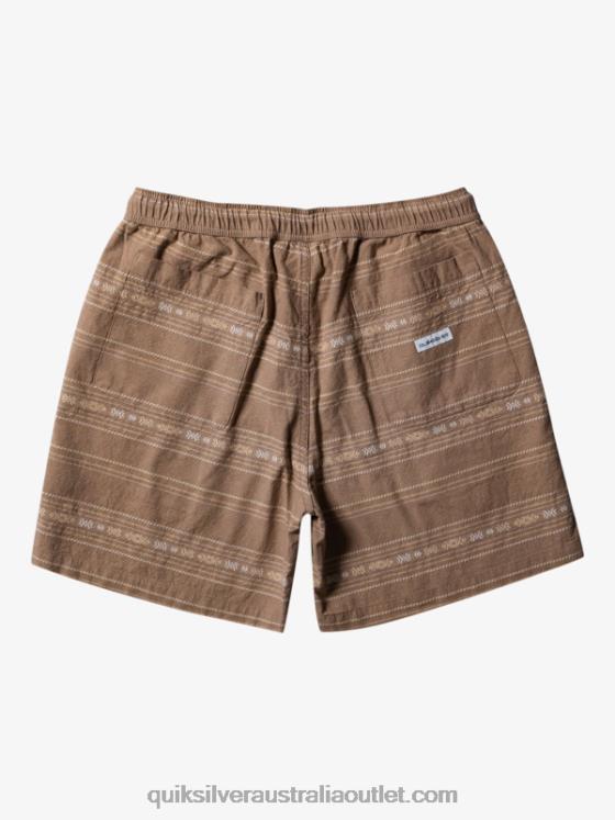 Quiksilver Men Taxer Jacquard Shorts H2N4B421 olive gray mini jacquard