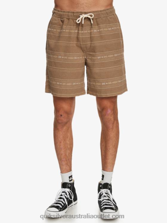Quiksilver Men Taxer Jacquard Shorts H2N4B421 olive gray mini jacquard