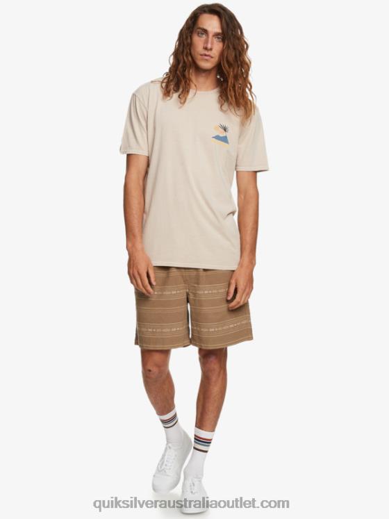 Quiksilver Men Taxer Jacquard Shorts H2N4B421 olive gray mini jacquard