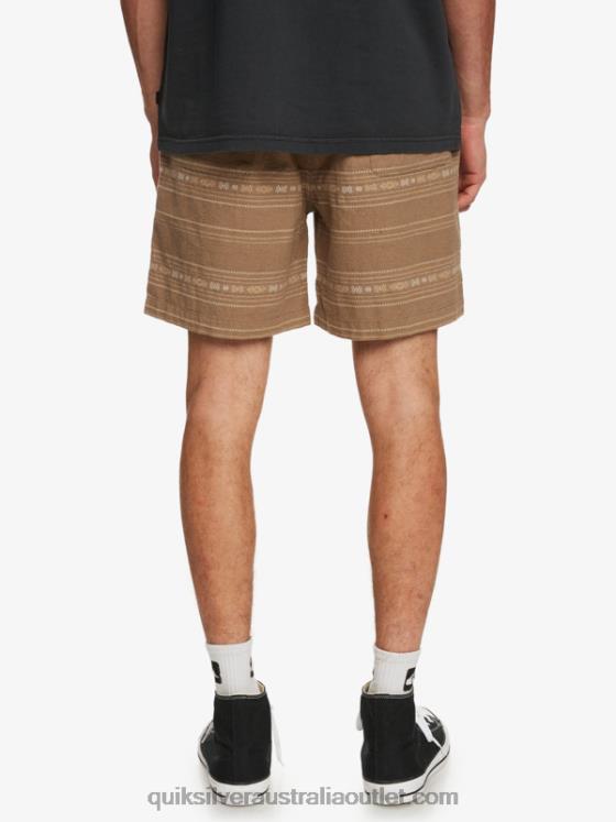 Quiksilver Men Taxer Jacquard Shorts H2N4B421 olive gray mini jacquard
