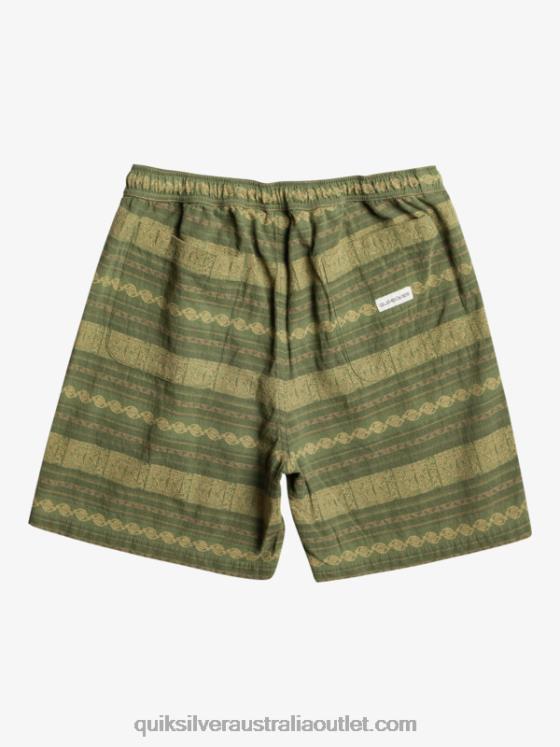 Quiksilver Men Taxer Jacquard Shorts H2N4B422 four leaf clover taxer jacquar
