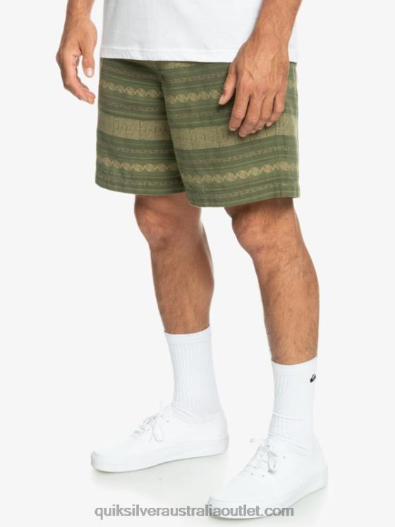 Quiksilver Men Taxer Jacquard Shorts H2N4B422 four leaf clover taxer jacquar