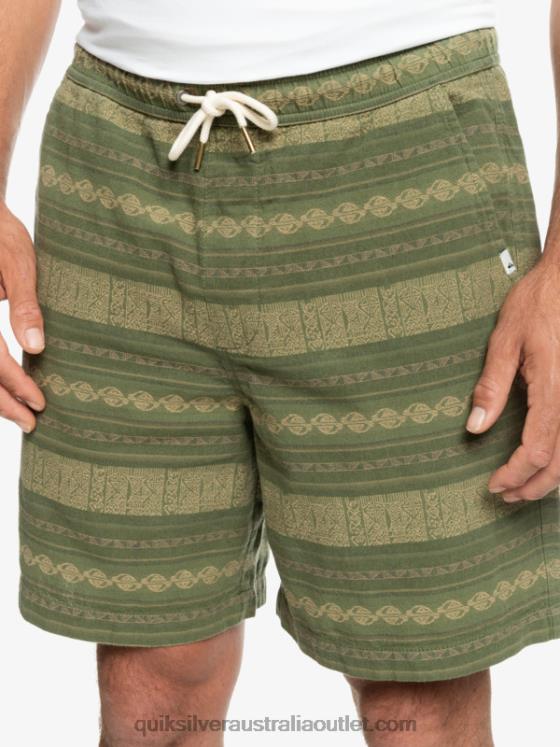 Quiksilver Men Taxer Jacquard Shorts H2N4B422 four leaf clover taxer jacquar