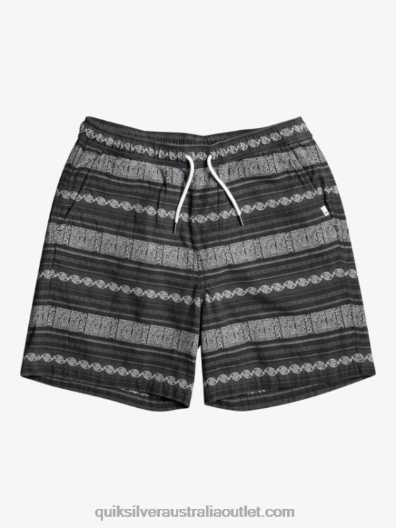 Quiksilver Men Taxer Jacquard Shorts H2N4B423 black taxer jaquard hori