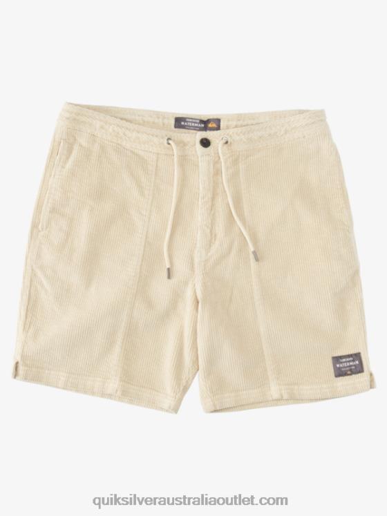 Quiksilver Men Waterman Cordy Corduroy Shorts H2N4B873 brown rice