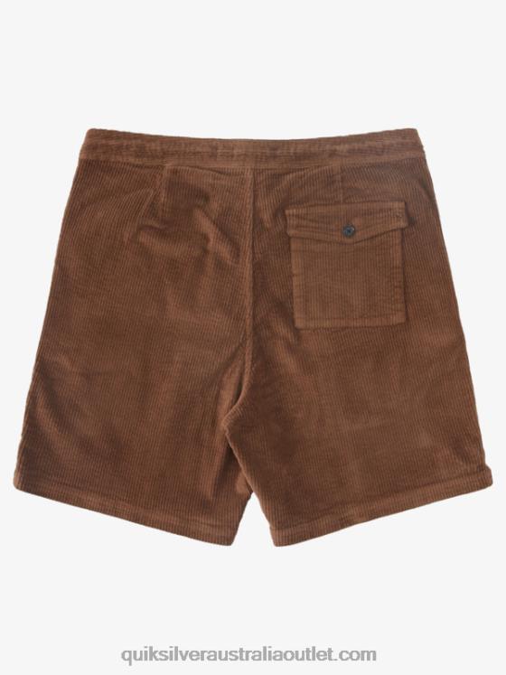 Quiksilver Men Waterman Cordy Corduroy Shorts H2N4B875 dark earth