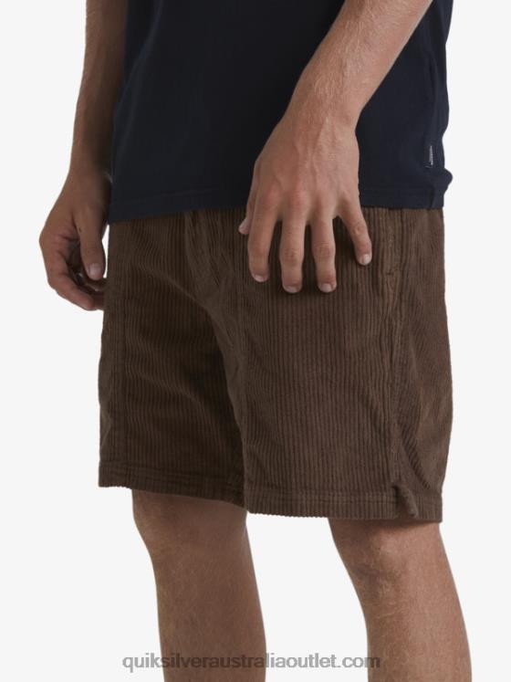 Quiksilver Men Waterman Cordy Corduroy Shorts H2N4B875 dark earth