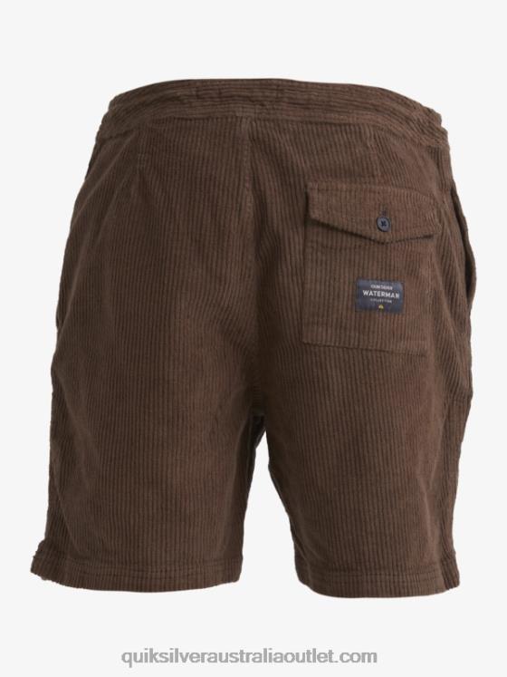 Quiksilver Men Waterman Cordy Corduroy Shorts H2N4B875 dark earth
