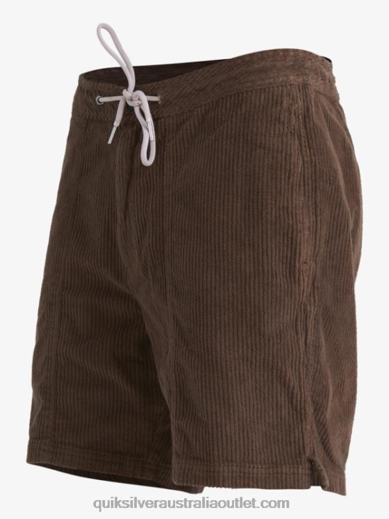 Quiksilver Men Waterman Cordy Corduroy Shorts H2N4B875 dark earth