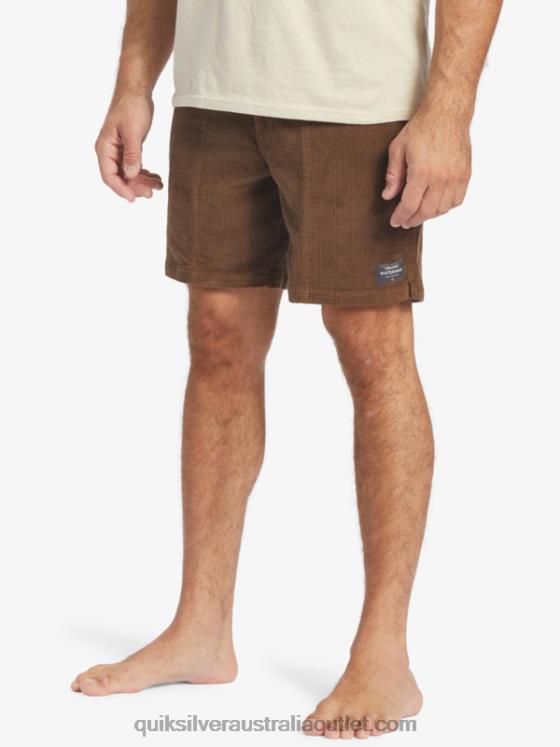 Quiksilver Men Waterman Cordy Corduroy Shorts H2N4B875 dark earth
