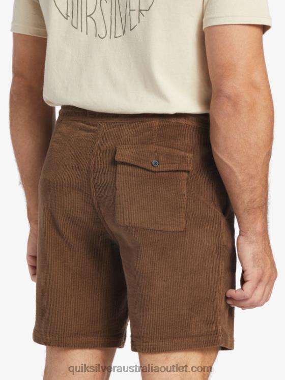Quiksilver Men Waterman Cordy Corduroy Shorts H2N4B875 dark earth