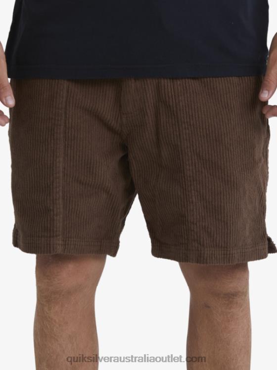 Quiksilver Men Waterman Cordy Corduroy Shorts H2N4B875 dark earth