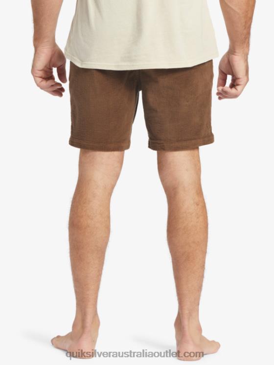 Quiksilver Men Waterman Cordy Corduroy Shorts H2N4B875 dark earth