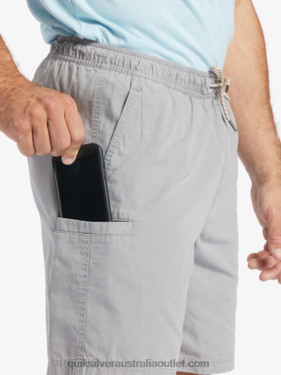 Quiksilver Men Waterman Last Light Elasticized 19 Shorts H2N4B254 sharkskin