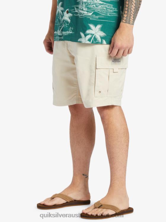 Quiksilver Men Waterman Maldive Atoll Cargo 20 Shorts H2N4B786 brown rice