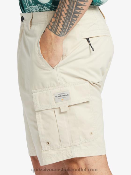 Quiksilver Men Waterman Maldive Atoll Cargo 20 Shorts H2N4B786 brown rice