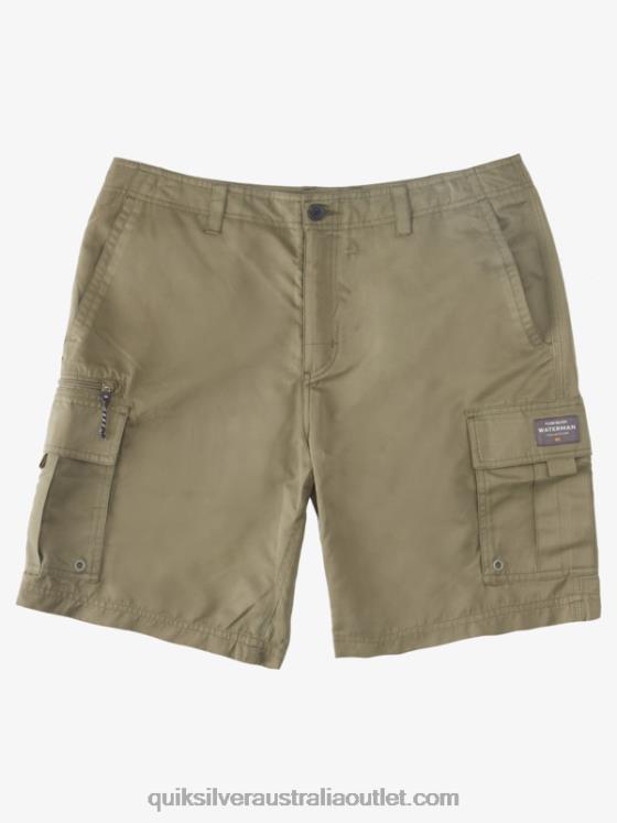 Quiksilver Men Waterman Maldive Atoll Cargo 20 Shorts H2N4B787 dusty olive