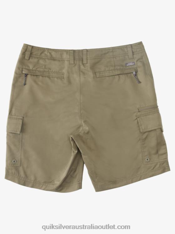Quiksilver Men Waterman Maldive Atoll Cargo 20 Shorts H2N4B787 dusty olive