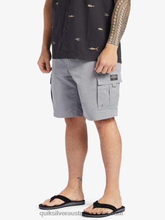Quiksilver Men Waterman Maldive Atoll Cargo 20 Shorts H2N4B788 sharkskin
