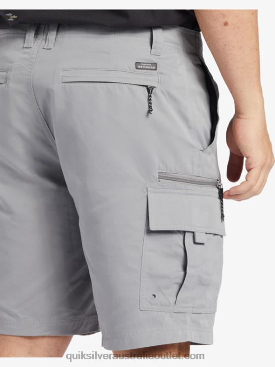 Quiksilver Men Waterman Maldive Atoll Cargo 20 Shorts H2N4B788 sharkskin