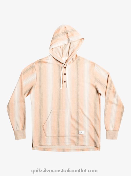 Quiksilver Men Baja Henley Hoodie H2N4B1097 praline baja stripe