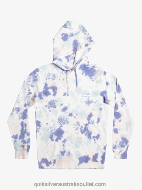Quiksilver Men Cloudy Tie-Dye Hoodie H2N4B1502 peach whip cloudy tie dye