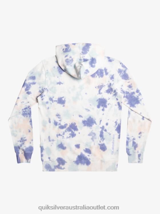 Quiksilver Men Cloudy Tie-Dye Hoodie H2N4B1502 peach whip cloudy tie dye
