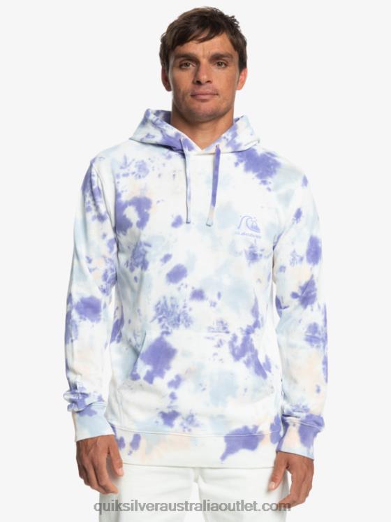 Quiksilver Men Cloudy Tie-Dye Hoodie H2N4B1502 peach whip cloudy tie dye