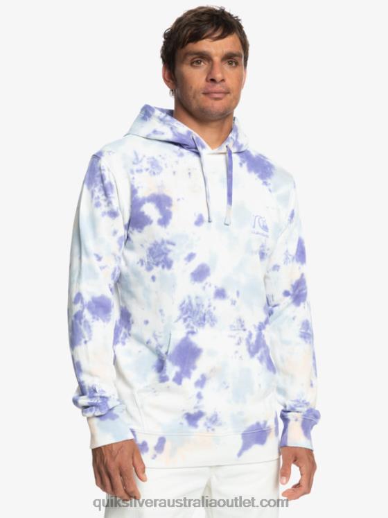 Quiksilver Men Cloudy Tie-Dye Hoodie H2N4B1502 peach whip cloudy tie dye