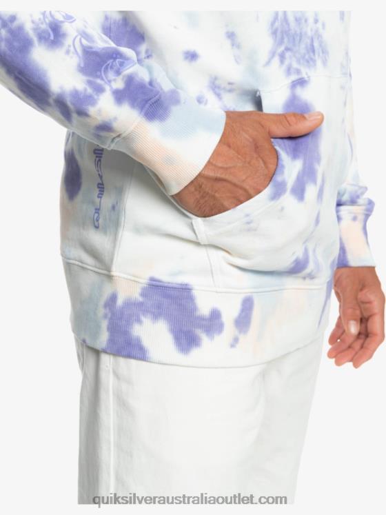 Quiksilver Men Cloudy Tie-Dye Hoodie H2N4B1502 peach whip cloudy tie dye