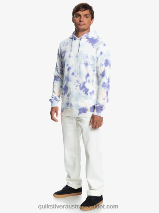 Quiksilver Men Cloudy Tie-Dye Hoodie H2N4B1502 peach whip cloudy tie dye