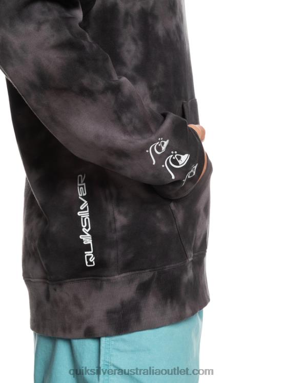 Quiksilver Men Cloudy Tie-Dye Hoodie H2N4B1503 black cloudy tie dye