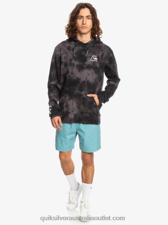 Quiksilver Men Cloudy Tie-Dye Hoodie H2N4B1503 black cloudy tie dye